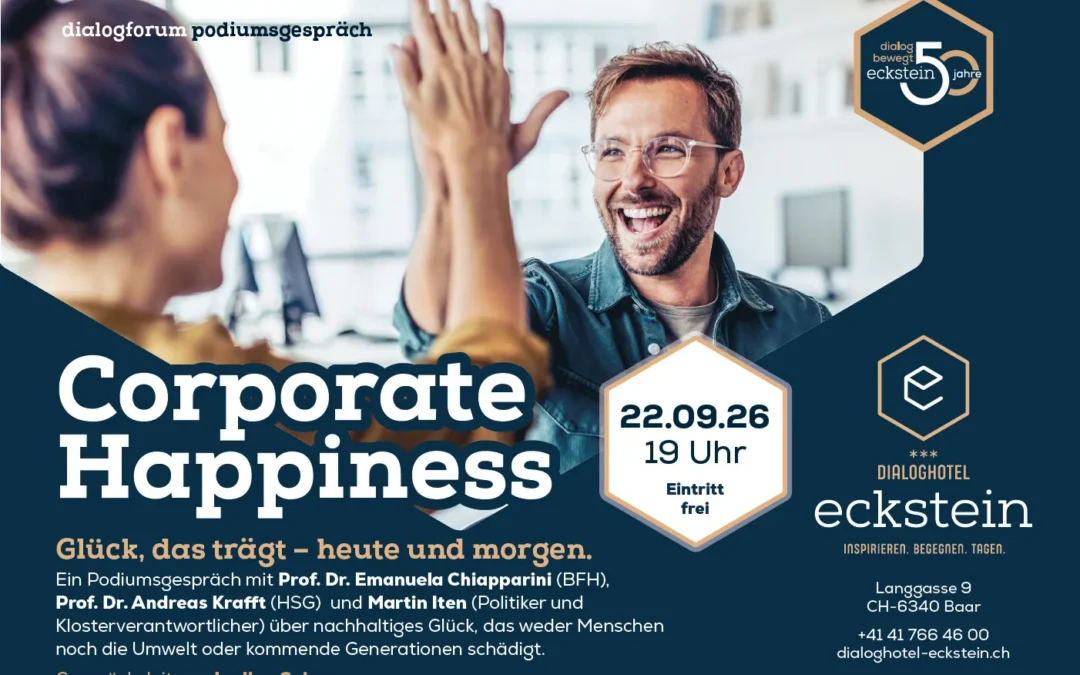 Spannende und kontroverse Podiumsdiskussion zur Thematik „Corporate Happiness“
