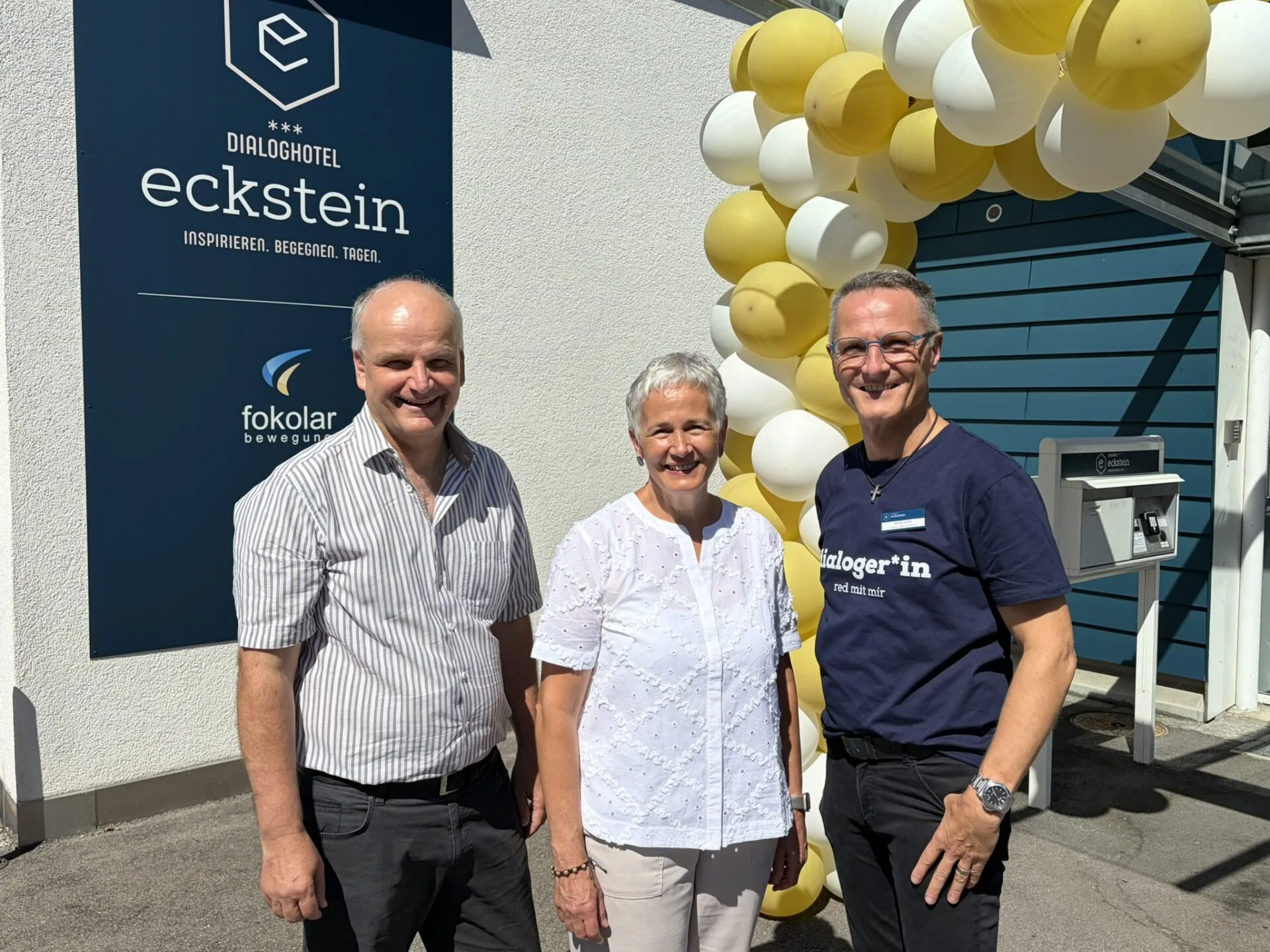 Jubiläums-Fest-Wochenende 50 Jahre Zentrum Eckstein. Co-Präsidium und Geschäftsführer